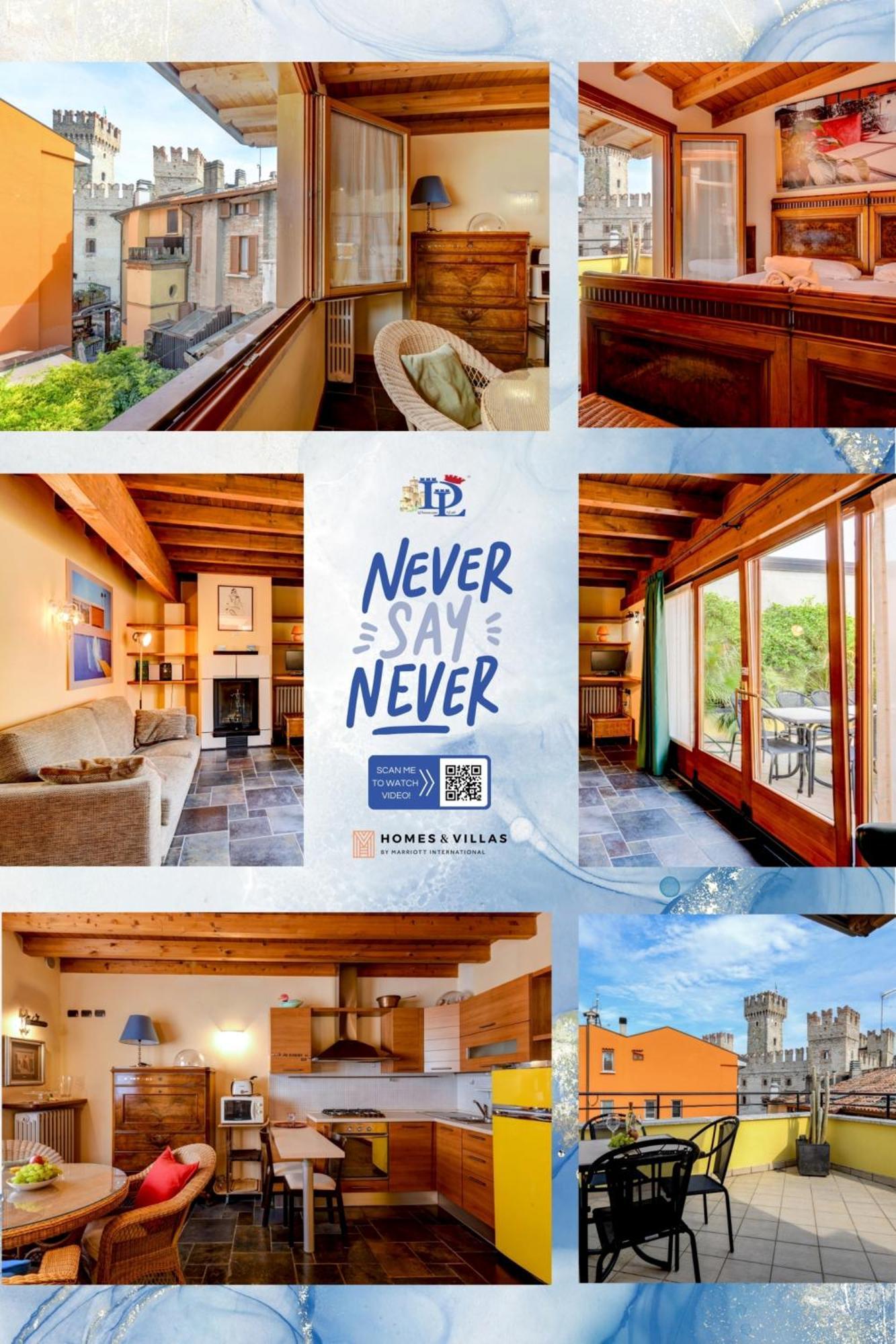 Desenzanoloft Official Partner Marriott Homes & Villas -Penthouse Never Say Never Sirmione Castle View Exterior photo